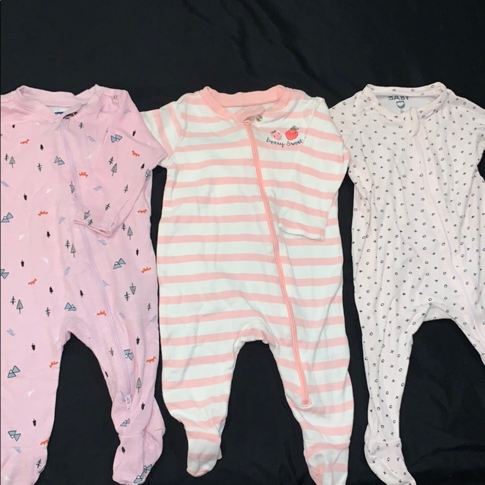 3 to 6 month Pajama onesies